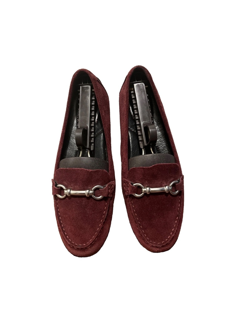 Born Women's Burgundy Suede Bit Moccasins Sz 7M